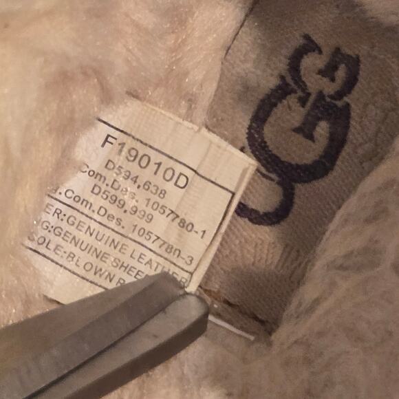 UGG Tazz Braid Slipper Size 8 Chestnut Suede Platform Moccasin Clog *read* - Picture 11 of 14